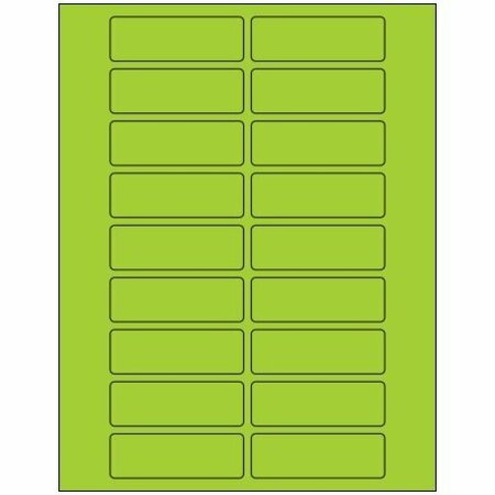 BSC PREFERRED 3 x 1'' Fluorescent Green Rectangle Laser Labels, 2000PK S-17047R